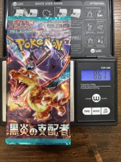 Heavy 8.61g Pokemon Sealed Ruler Of The Black Flame Sv3 Booster Pack - Image 1