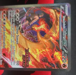 Pokemon TCG Team Rocket's Moltres ex 229/182 Full Art Holo 220 HP - Image 2