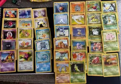 Pokemon Base Set Lot (Cards) Unlimited Vintage WOTC –Damaged/Creased NO HOLO - Image 1