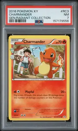 2016 POKEMON XY GENERATIONS RADIANT COLL #RC3 CHARMANDER PSA 7 - Image 1