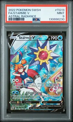 Pokemon Starmie V Alternative Art Astral Radiance TCG TG13/TG30 PSA 9 MINT - Image 1