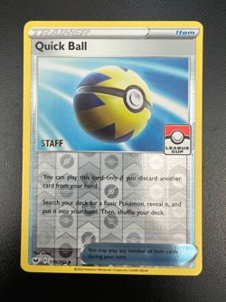 Pokemon Quick Ball 179/202 League Cup Reverse Holofoil STAFF Promo!! - Image 1