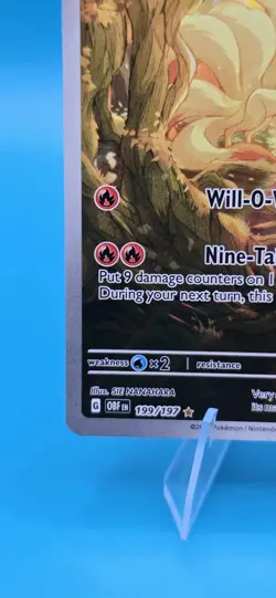Ninetales - 199/197 - 2023 Pokemon, Obsidian Flames, Full Art (IR) - NM B16 - Image 5