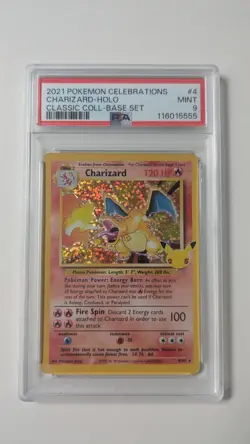Charizard 4/102 Celebrations Holo Classic Collection Base set PSA 9 Pokemon TCG - Image 1