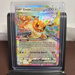 Pokemon TCG Prismatic Evolutions Eevee 075/131 Stamped Surprise Box Promo - Image 1
