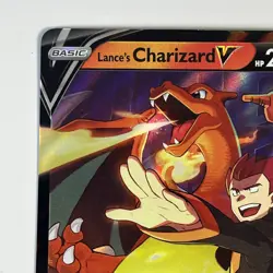 Pokemon TCG Lance's Charizard V Promo Holo SWSH133 25th Anniversary - Image 2