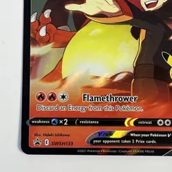 Pokemon TCG Lance's Charizard V Promo Holo SWSH133 25th Anniversary - Image 4