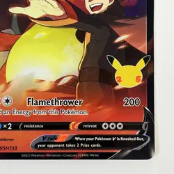 Pokemon TCG Lance's Charizard V Promo Holo SWSH133 25th Anniversary - Image 5