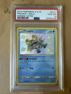Pokemon PSA 10 Froakie SV11/SV94 Sun & Moon Holo 2019 Hidden Fates - Image 1