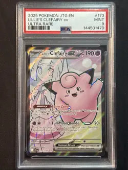 POKEMON JTG EN-JOURNEY TOGETHER ULTRA RARE #173 LILLIE'S CLEFAIRY EX PSA 9MINT - Image 1