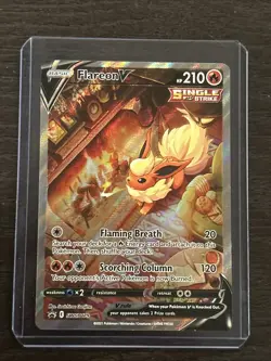 Pokemon Flareon V SWSH179 Full Art Black Star Promo Near Mint NM - Image 1