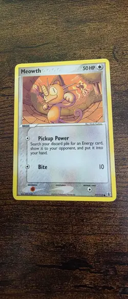 Meowth 77/113 Common Delta Species Pokemon Lightly Played - Image 1