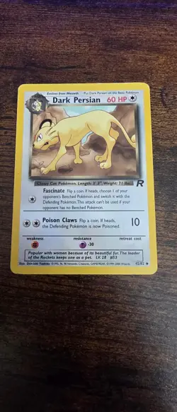 Dark Persian 42/82 Uncommon Team Rocket Pokemon Lightly Played - Image 1