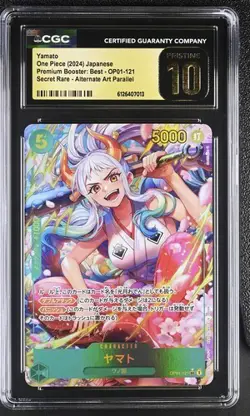 ✨✨ CGC 10 PRISTINE One Piece Yamato OP01-121 PRB01-ALT ART BEST Japanese - Image 1