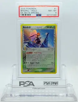 POKEMON EX DELTA SPECIES BEDRILL #1 HOLO FOIL CARD PSA 8 NM-MT #43131066 - Image 1