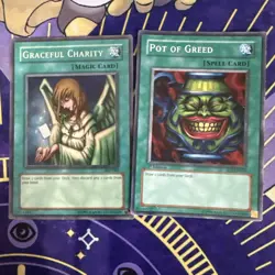 Yugioh 2 Card Lot (Pot Of Greed, Graceful Charity) - Image 1