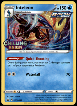 Inteleon - (Prerelease) SWSH: Sword & Shield Promo Cards SWSH113 Holo NM - Image 1