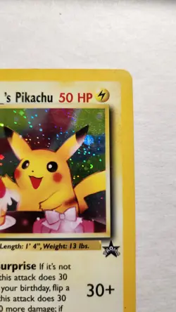2000 Vintage Birthday Pikachu - Black Star Promo 24 - Pokemon TCG - LP - Image 2