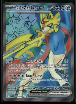 Pokemon Hop's Zacian ex Ultra Rare 176/159 JTG SV09: Journey Together NM - Image 1