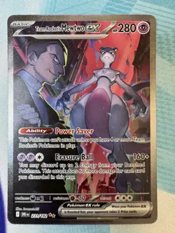 Pokemon Team Rocket's Mewtwo EX 231/182 Destined Rivals Holo 280 HP English Rare - Image 1