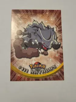 2000 Topps Pokemon RHYHORN #111 TV Animation Edition Blue Label - Image 1