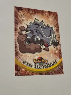 2000 Topps Pokemon RHYHORN #111 TV Animation Edition Blue Label - Image 3