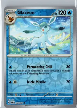 Glaceon 54/167 2024 SV Twilight Masquerade Reverse Holo Uncommon NM - Image 1