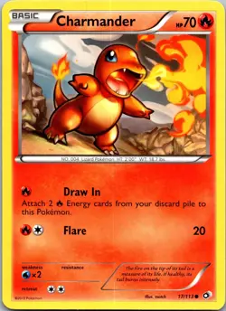 CHARMANDER 17/113 COMMON LEGENDARY TREASURES POKEMON NM/M - Image 1