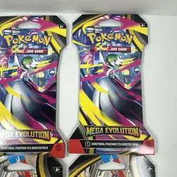 4pk - Pokemon Mega Evolutions Sleeved Booster Packs- All 4 Pack Arts - Image 3