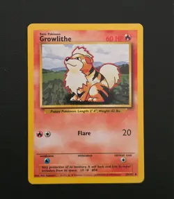 Pokemon Base Set Growlithe 28/102 Vintage WOTC Common - Image 2
