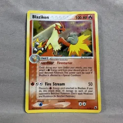 Pokemon Blaziken 3/109 EX Ruby & Sapphire Holo Rare 100HP Fire Stream Excellent - Image 2