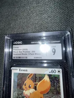Eevee CGC 9 200/--- 2025 Black Star Promo Holo English Pokemon TCG - Image 2