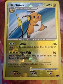 Raichu - Pokemon POP Series 9 - 3/17 - REVERSE HOLO CRACKED ICE 🧊- NM - Image 1