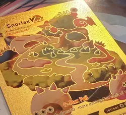 X 1 Snorlax Vmax Premium Gold Foil Fan Art Vinyl Textured Collector Pokemom - Image 1