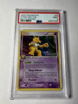 2005 POKEMON EX DELTA SPECIES #23 HYPNO-REVERSE FOIL PSA 9 - Image 1