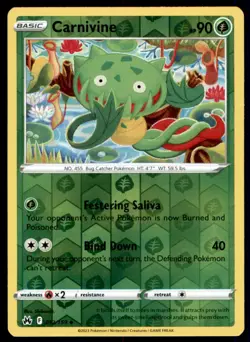 Carnivine 012/159 Uncommon Crown Zenith Pokemon Reverse Holo Near Mint - Image 1