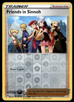 Friends in Sinnoh 131/159 Uncommon Crown Zenith Pokemon Reverse Holo LP - Image 1