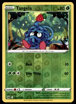 Tangela 004/159 Common Crown Zenith Pokemon Reverse Holo Lightly Played - Image 1