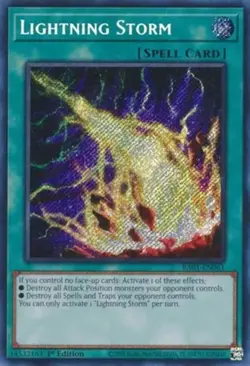Yugioh! LP Lightning Storm - RA01-EN061 - Secret Rare - 1st Edition Lightly Play - Image 1