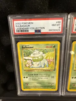 2002 POKEMON LEGENDARY COLLECTION #68 BULBASAUR PSA 8 - Image 1