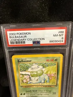 2002 POKEMON LEGENDARY COLLECTION #68 BULBASAUR PSA 8 - Image 2