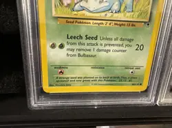 2002 POKEMON LEGENDARY COLLECTION #68 BULBASAUR PSA 8 - Image 3