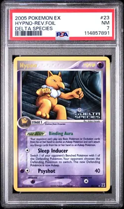 2005 POKEMON EX DELTA SPECIES HYPNO #23 REVERSE PSA 7 NM #114857891 - Image 1