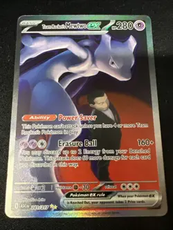 NM-Mint Team Rocket's Mewtwo ex - 281/217 - Special Illustration Rare Pokemon As - Image 1