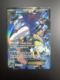 2015 POKEMON XY DOUBLE CRISIS #6 FULL ART/TEAM AQUA'S KYOGRE EX NM A - Image 1
