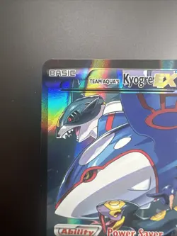 2015 POKEMON XY DOUBLE CRISIS #6 FULL ART/TEAM AQUA'S KYOGRE EX NM A - Image 2