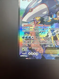 2015 POKEMON XY DOUBLE CRISIS #6 FULL ART/TEAM AQUA'S KYOGRE EX NM A - Image 4