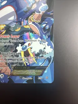 2015 POKEMON XY DOUBLE CRISIS #6 FULL ART/TEAM AQUA'S KYOGRE EX NM A - Image 5
