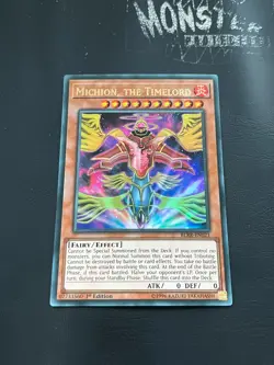 YUGIOH MICHION, THE TIMELORD ULTRA RARE BLRR-EN021 1ST EDITION - Image 1