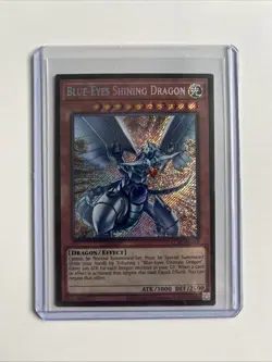 YUGIOH Secret Rare Blue-Eyes Shining Dragon LCKC-EN008 a06 - Image 1